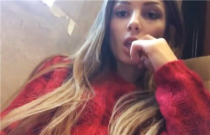 Blonde Swedish gal masturbating in public cafe <!-- width=