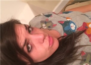 Brunette selfshot masturbation with Ben Wa balls <!-- width=