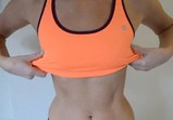 Fit girl shows her firm tits