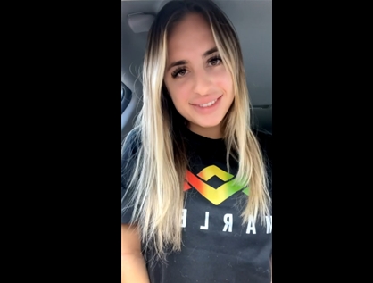 Blonde flashing tits in the car