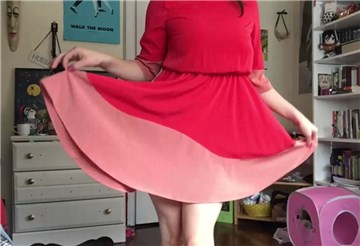 Teen undressing her sundress