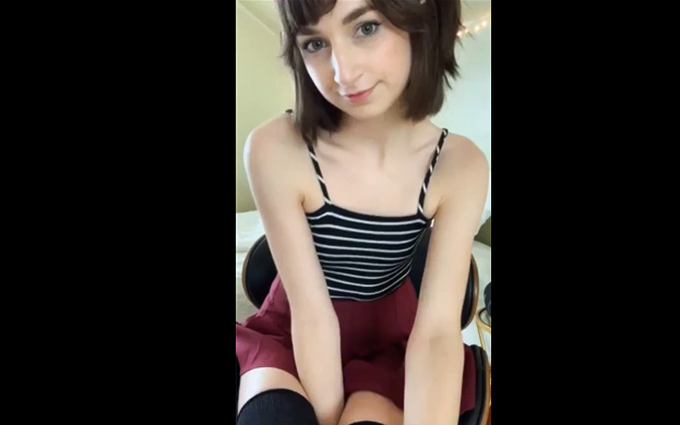 Cute outfit and hot masturbation <!-- width=
