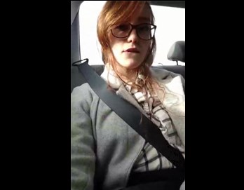 Girl masturbating in an Uber <!-- width=