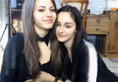 Two Bulgarian girls stripteases on cam <!-- width=