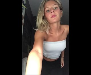 Sexy blonde selfshot her tits and pussy