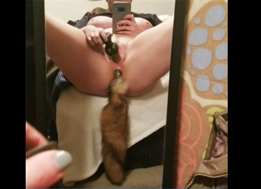 Reddit babe foxycouple11 selfshot her fox tail anal plug