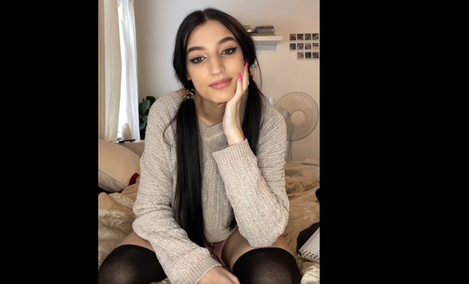 Cute Onlyfans Alison stripping and teasing <!-- width=