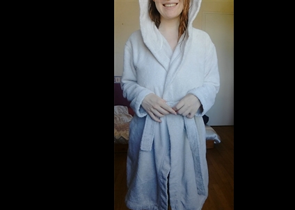 French babe undress bathrobe <!-- width=