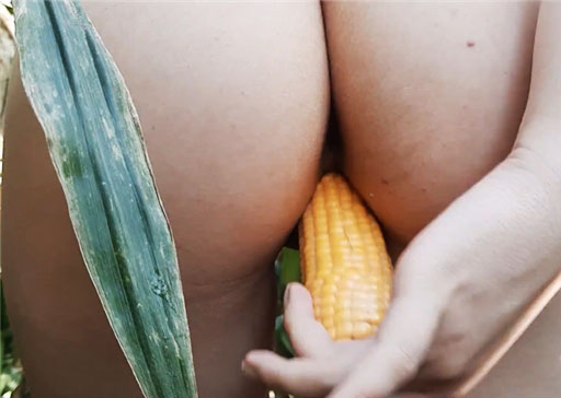 Masturbation in corn field <!-- width=