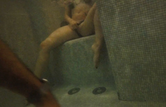 Friend caught a girl masturbating in public pool