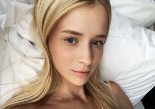 18yo blonde Aria Doll shows her tiny tits <!-- width=