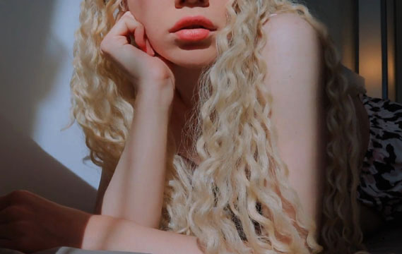 Blonde SoloMarie rubs pussy until orgasm <!-- width=