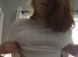 Cute chick shows perky tits <!-- width=
