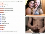 Omegle fun with three hot chicks  <!-- width=