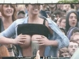 Girls flashing breasts in public <!-- width=