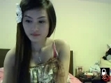 Cute asian teen fingering herself on webcam