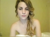 Cute naked teen opens pussy on cam <!-- width=