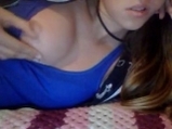 Italian girl plays with nipple and pussy <!-- width=